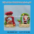 Decorative ceramic christmas train and ceramic santa claus